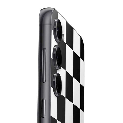 Black and White Checkered Galaxy S25 Skin